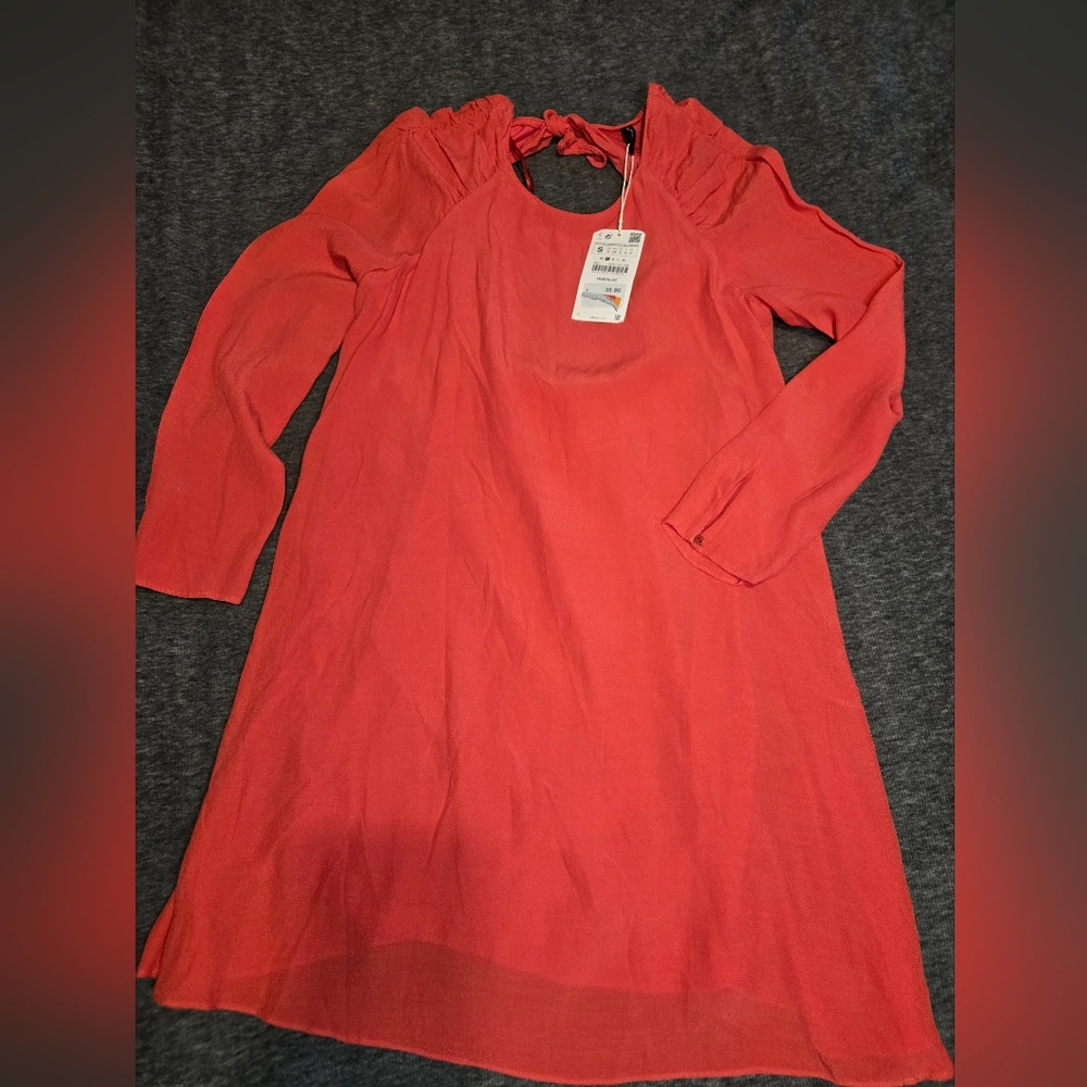 Trafaluc By Zara Pink Long Sleeve Dress Small